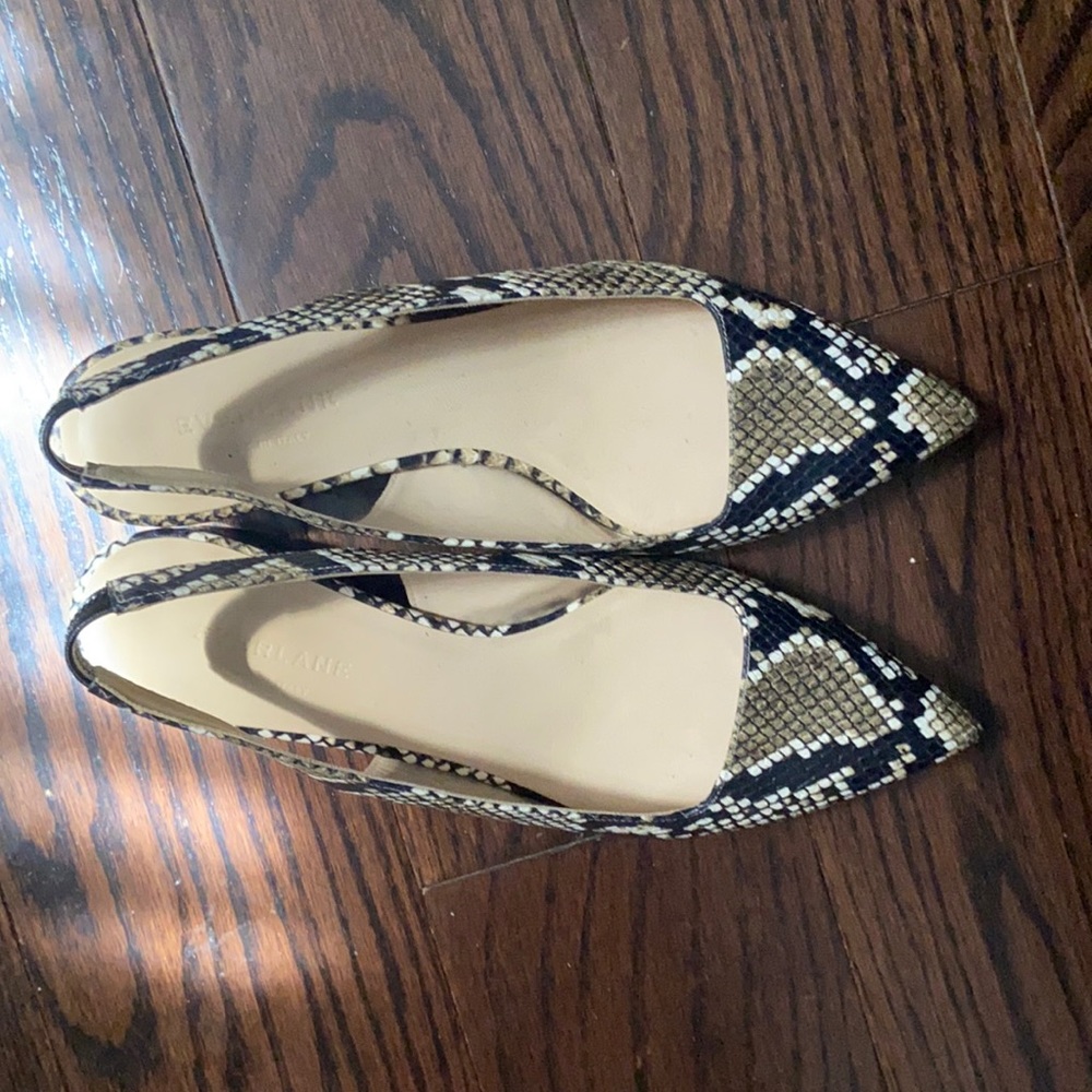 Everlane Snakeskin Heeled Sandals